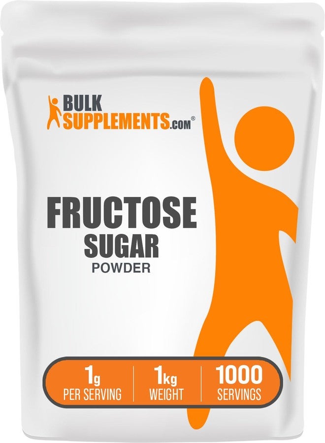 بالك سابلمنتس مسحوق الفركتوز من BulkSupplements.com - سكر الفركتوز، مُحلي خالٍ من السعرات الحرارية - صالح للأكل وخالٍ من الغلوتين، 1 غرام لكل حصة، 1 كيلوغرام (2.2 رطل) (عبوة واحدة) - Image 1